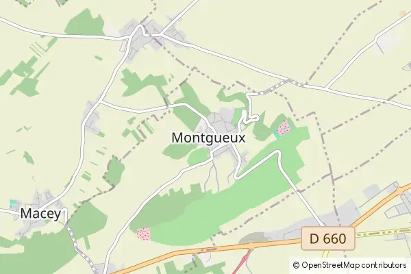 Mapa Montgueux