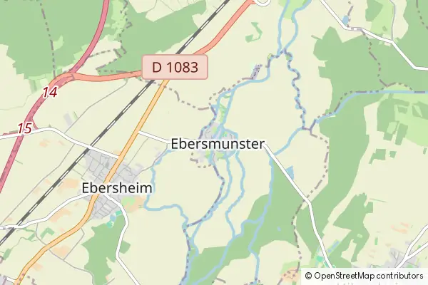 Mapa Ebersmunster