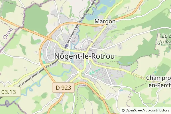 Mapa Nogent-le-Rotrou