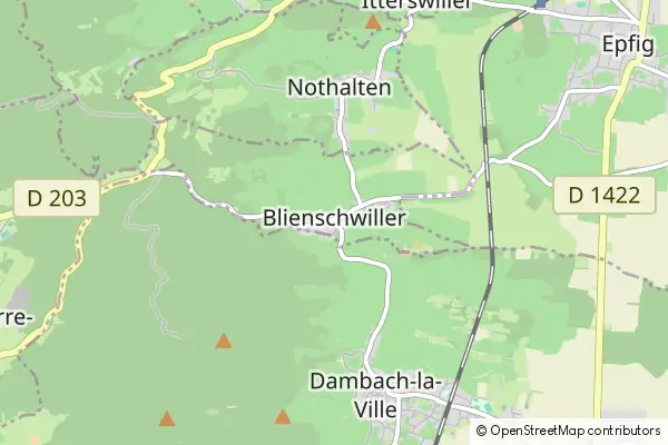 Mapa Blienschwiller