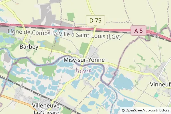 Mapa Misy-sur-Yonne