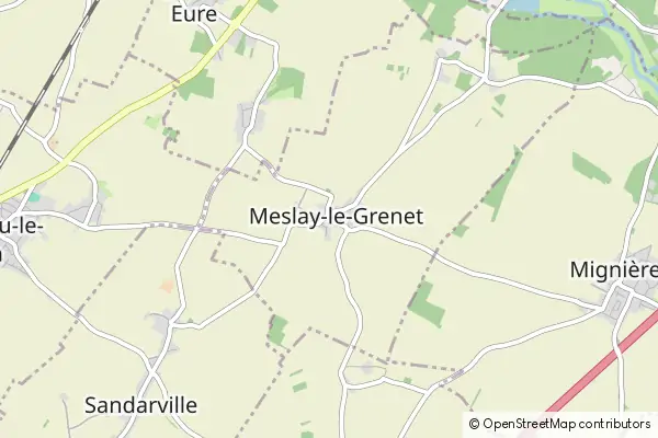 Mapa Meslay-le-Grenet