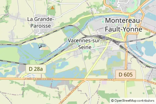 Mapa Varennes-sur-Seine