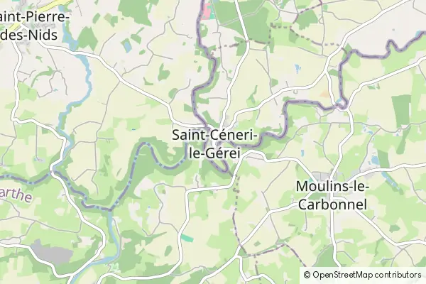 Mapa Saint-Céneri-le-Gérei