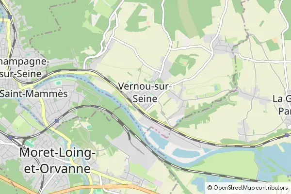 Mapa Vernou-la-Celle-sur-Seine