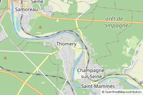 Mapa Thomery