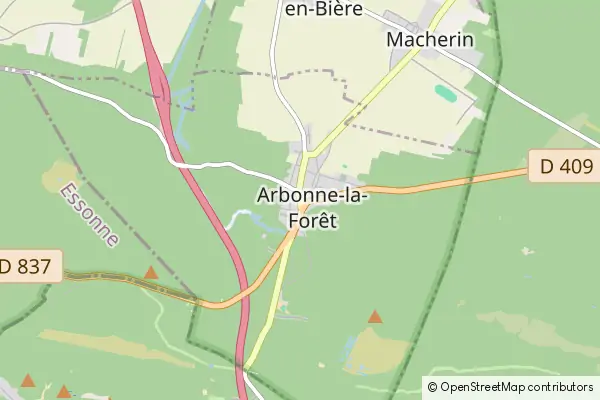 Mapa Arbonne-la-Forêt