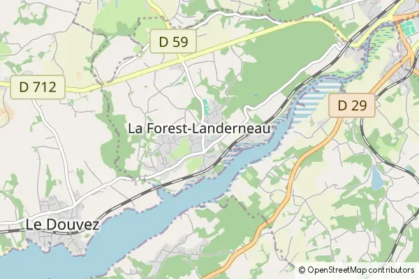 Mapa La Forest-Landerneau