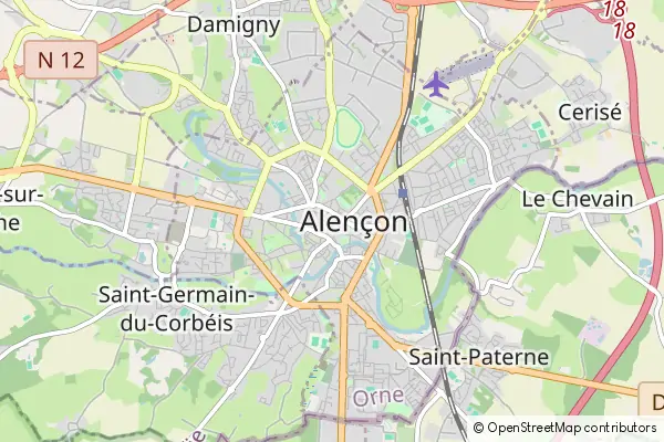 Mapa Alençon