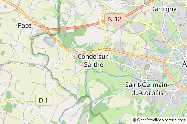 Mapa Condé-sur-Sarthe