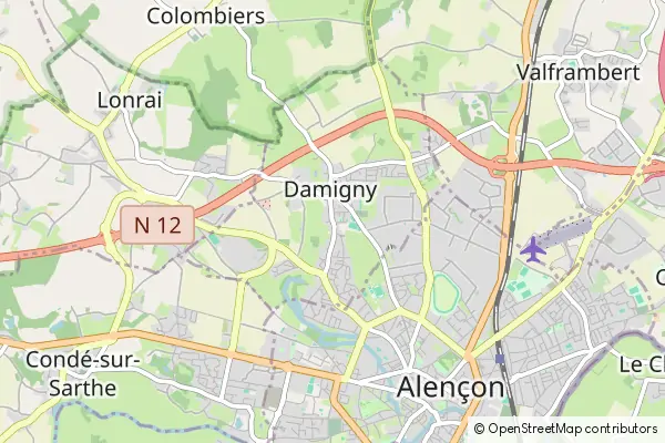 Mapa Damigny