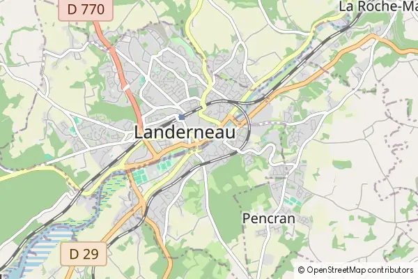 Mapa Landerneau