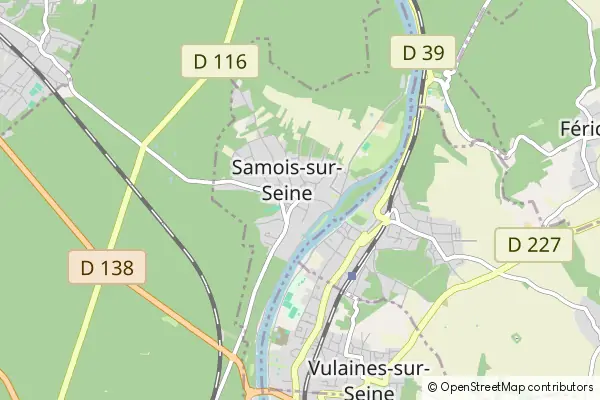 Mapa Samois-sur-Seine