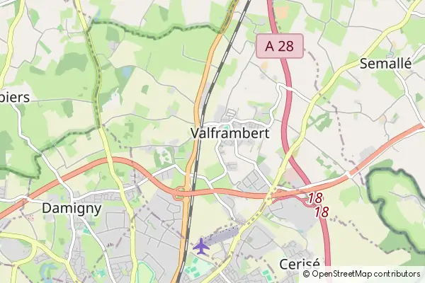 Mapa Valframbert