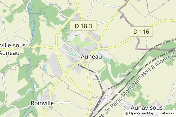 Mapa Auneau