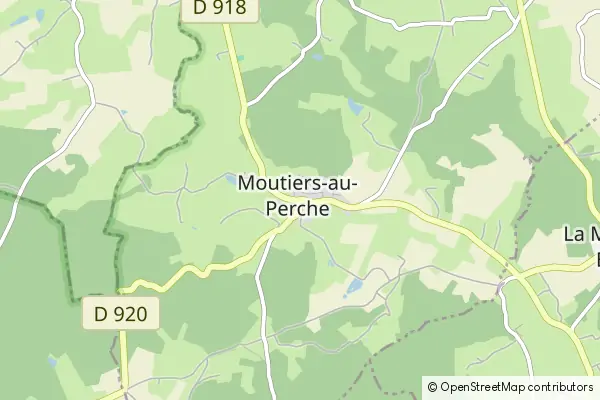 Mapa Moutiers au Perche