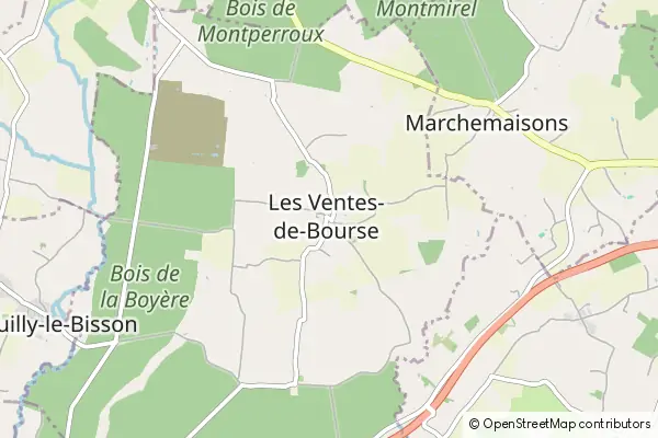 Mapa Les Ventes-de-Bourse