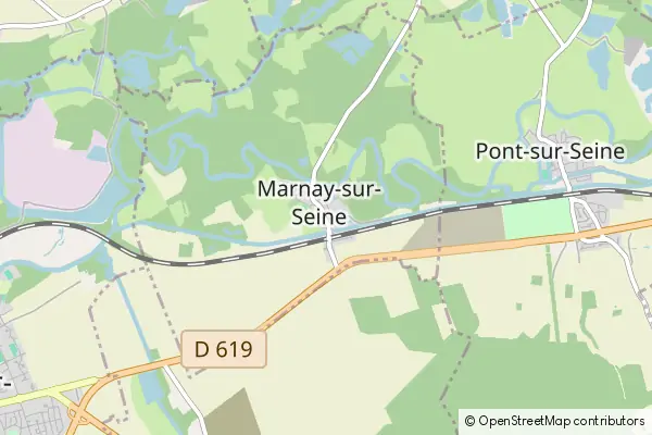 Mapa Marnay-sur-Seine