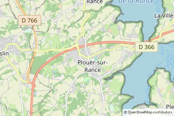 Mapa Plouer sur Rance