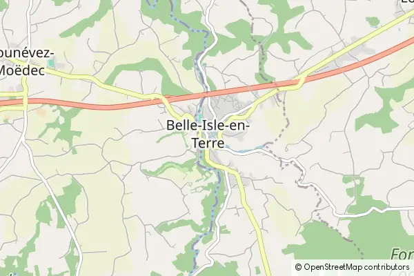 Mapa Belle-Isle-en-Terre