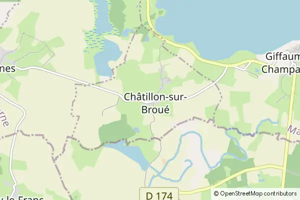 Mapa Châtillon-sur-Broué