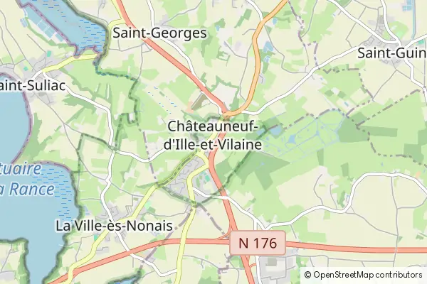 Mapa Châteauneuf-d'Ille-et-Vilaine