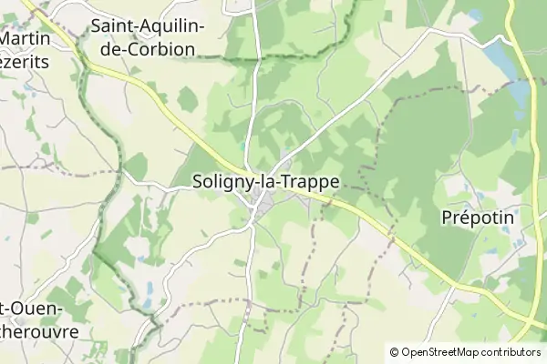 Mapa Soligny-la-Trappe