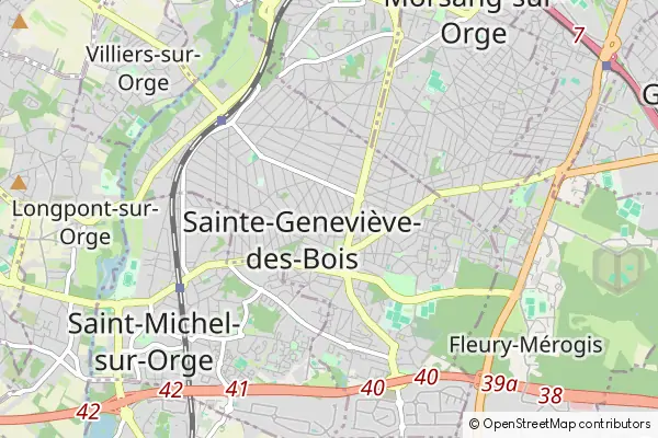 Mapa Sainte-Geneviève-des-Bois