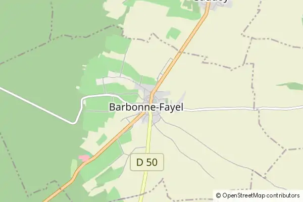 Mapa Barbonne-Fayel