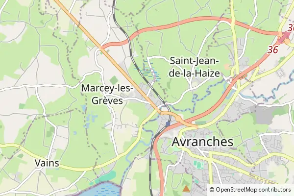 Mapa Marcey-les-Grèves