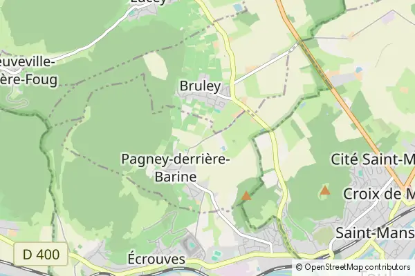 Mapa Pagney-derrière-Barine