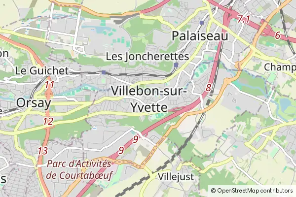 Mapa Villebon-sur-Yvette