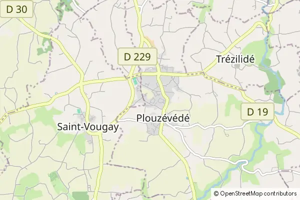 Mapa Plouzévédé