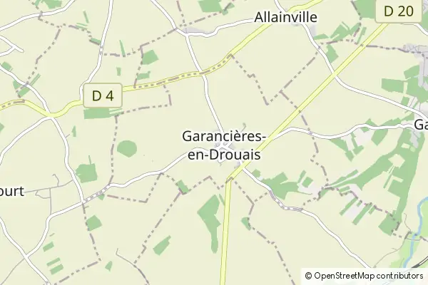 Mapa Garancières-en-Drouais