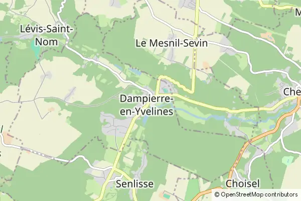 Mapa Dampierre-en-Yvelines