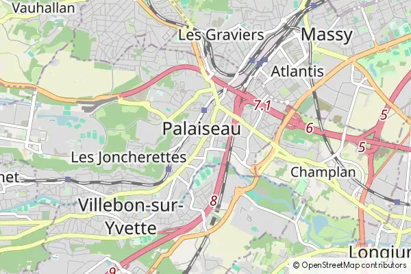 Mapa Palaiseau