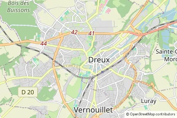 Mapa Dreux