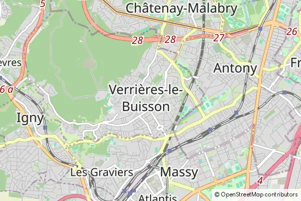 Mapa Verrières-le-Buisson