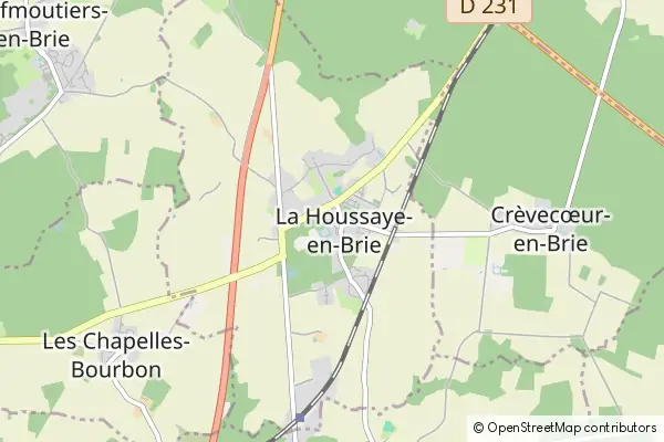 Mapa La Houssaye-en-Brie