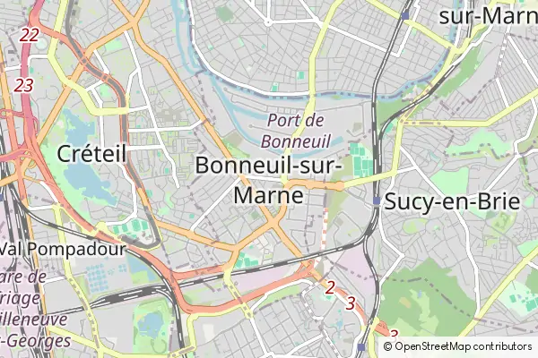 Mapa Bonneuil-sur-Marne