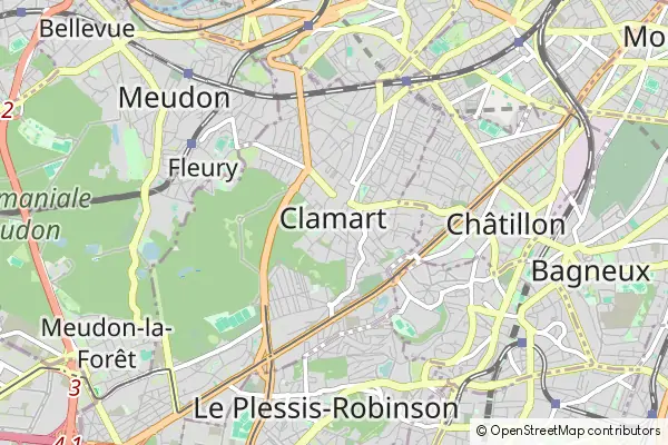 Mapa Clamart