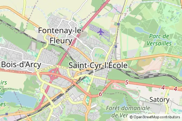 Mapa Saint-Cyr-l'Ecole