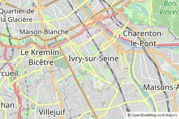 Mapa Ivry-sur-Seine