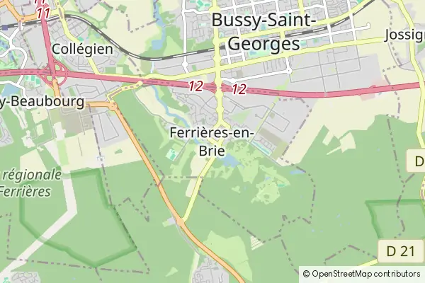 Mapa Ferrières-en-Brie