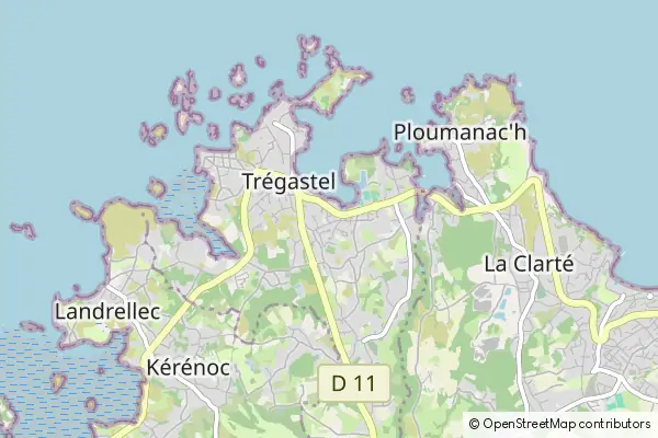 Mapa Trégastel