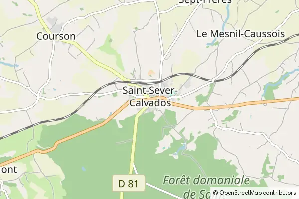 Mapa Saint-Sever-Calvados