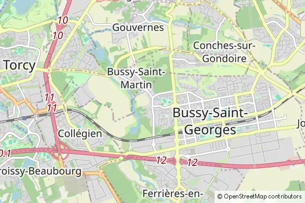 Mapa Bussy St Georges