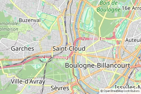 Mapa Saint-Cloud