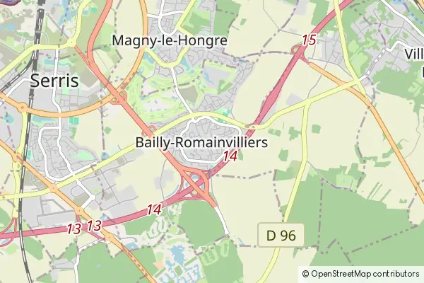 Mapa Bailly-Romainvilliers