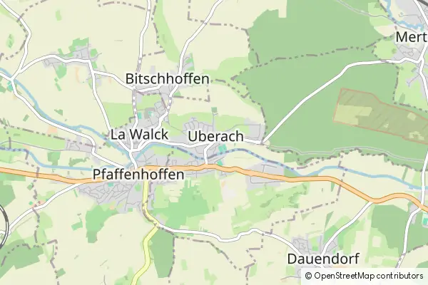 Mapa Uberach